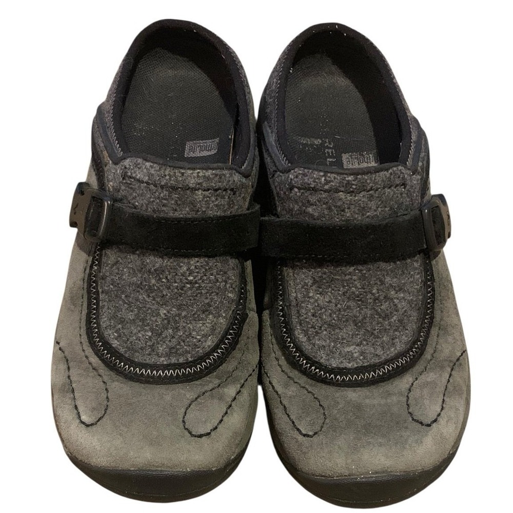Merrell Encore Sidestep Wool & Suede‎ Clogs Gray Slip On Comfort Mocs 7 cottage